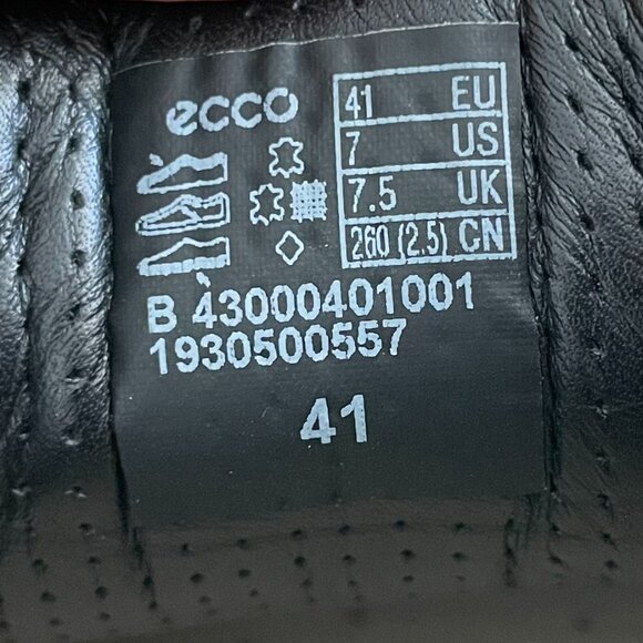 Ecco Soft 7 Lo Cut Lace Up Leather Sneakers Black Sz 41EU/7US - Picture 10 of 12